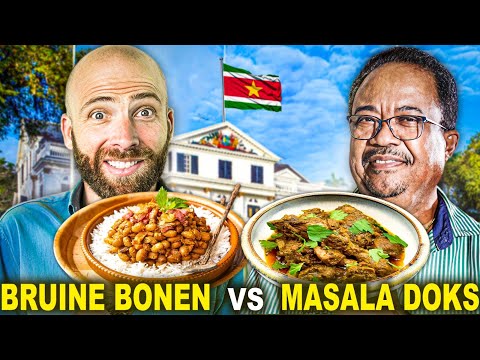 Eating With The Vice President Of Suriname! Masala Doks or Bruine Bonen?