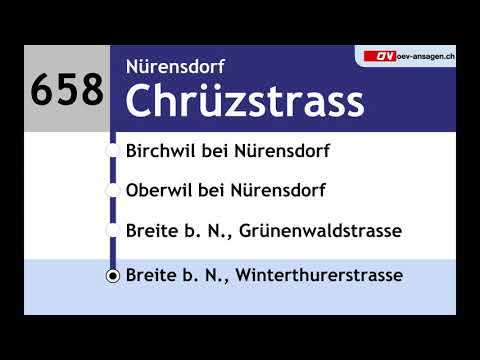 VBG Ansagen - 658 - Effretikon – Lindau – Nürensdorf – Oberwil – Breite b.N.