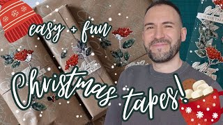 🎄Easy DIY XMAS PET TAPE! 🎁 Create Christmas tapes to make your gifts special! | Crafty ideas