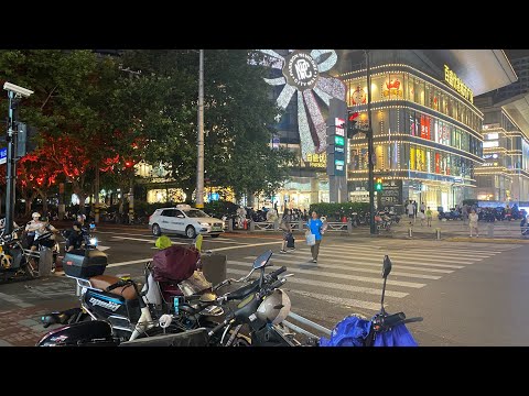 Caminhando pela Shanghai Gubei Road Tianshan Road Zunyi Road Longning Road