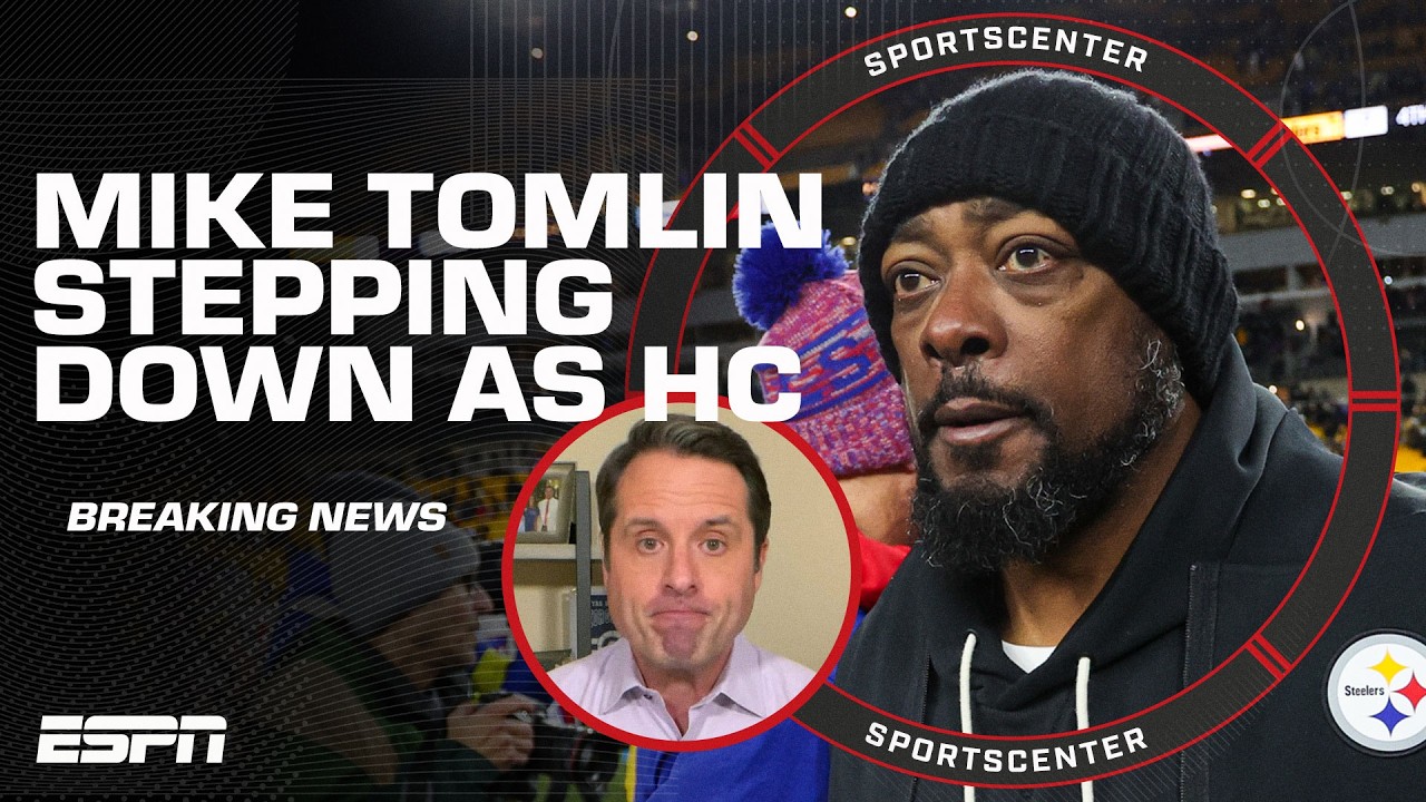 BREAKING 🚨 Mike Tomlin stepping down as Pittsburgh Steelers HC 👀 | SportsCenter
