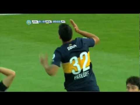 Remate de Paredes. Colón 0 - Boca 0. Torneo Inicial 2012. Fecha 14. Fútbol Para Todos