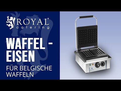 video - Waffeleisen - für belgische Waffeln - 2000 W - rechteckig - Royal Catering