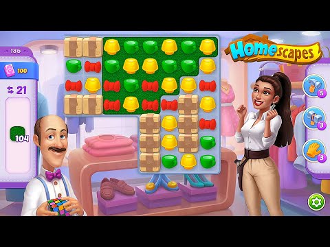 Homescapes - Level 186 Hard Level Gameplay Walkthrough - New Update