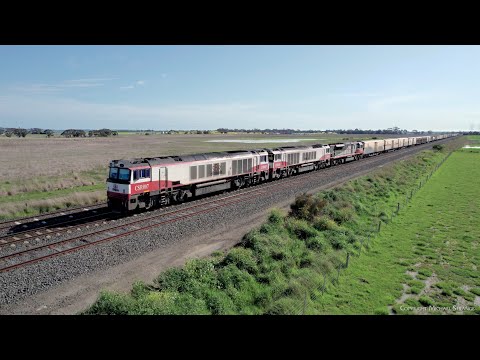 SCT 5PM9 Freight Train With 3 Diesel Locomotives (25/9/2022) - PoathTV Australian Railways