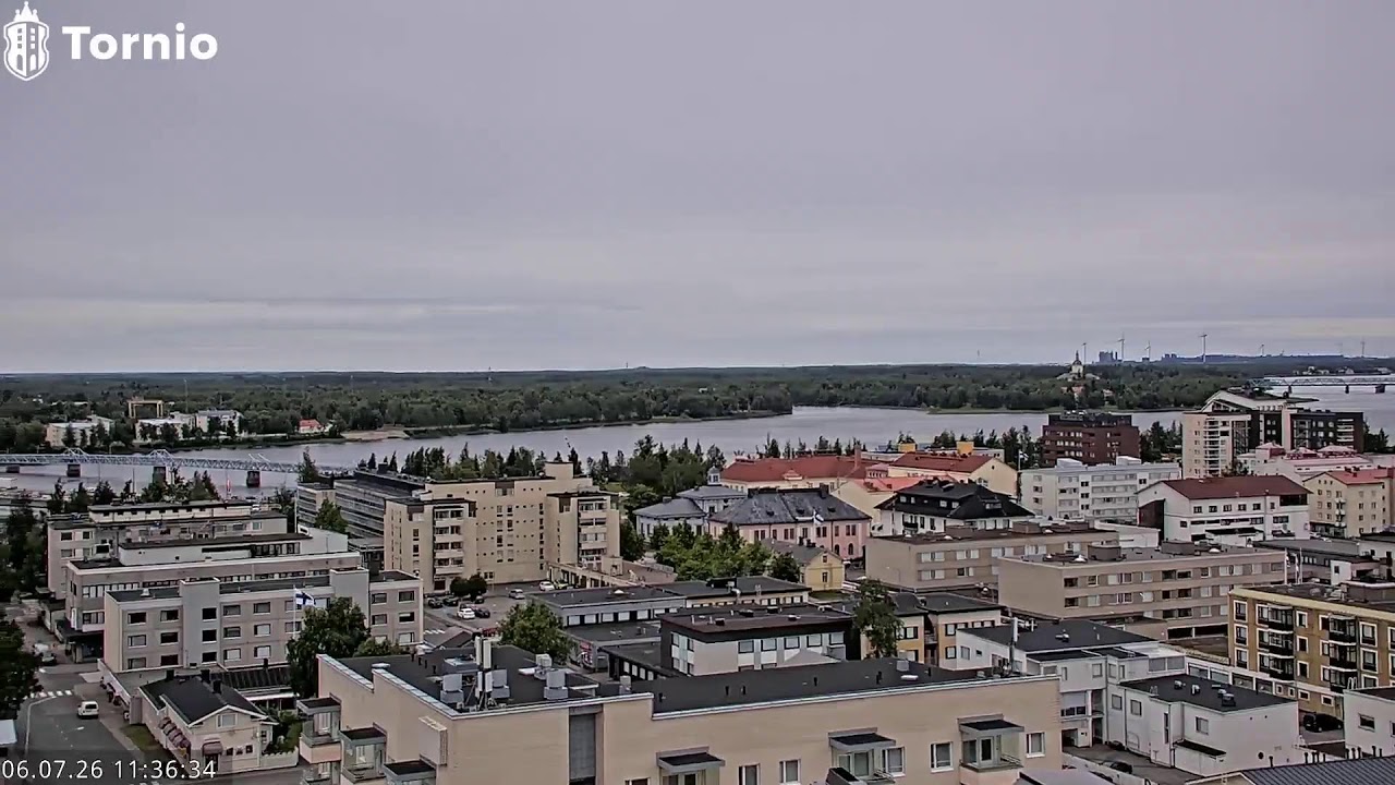 Live webcam view of Tornio Rooftop City Skyline