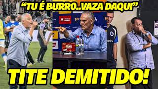 “BURRICE DO CACET.. VOCÊ TÁ FORA..” TITE É DEMITIDO AO VIVO APÓS POLÊMICA COM PEDRINHO NO CRUZEIRO