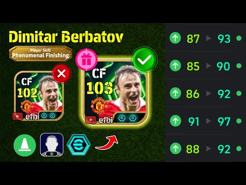 Dimitar Berbatov 103 BEST TRAINING with Booster, Max Level, Player Progression eFootball 2026