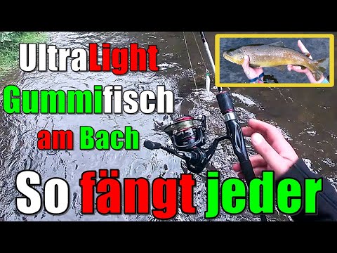 UltraLight and soft plastic lures on the stream | My tips and tricks | Live bites of brown trout