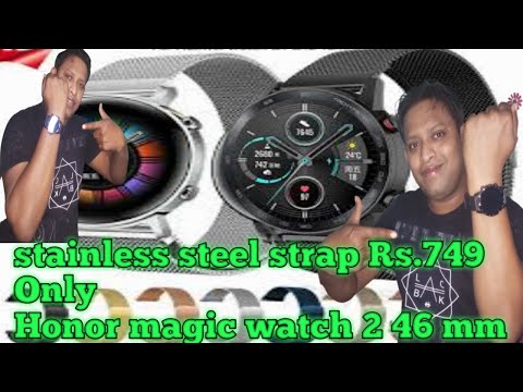 honor magic watch-2 46 mm  stainless steel  black strap ll how to change black strap ll #nsvlog&tech