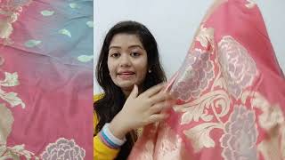 Kanjivaram Banarasi Silk Saree Review| Amazon Durga Pooja Shopping | Krrish Sarkar