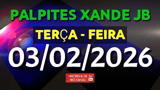 PALPITE DIA 03/02/2026 | JOGO DO BICHO TODAS AS LOTERIAS 
