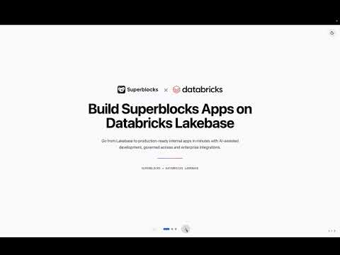Build Internal Tools on Databricks Lakebase with Superblocks and Clark AI