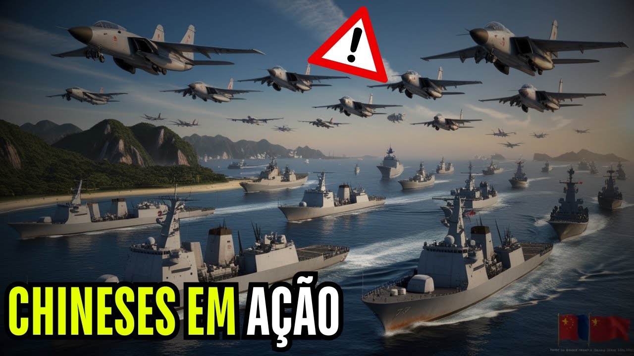 URGENTE HOJE - CHINESES FAZEM CERCO A TAIWAN - 70 AVIÕES E NAVIOS CHINESES