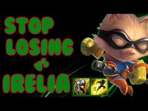 TEEMO vs IRELIA TOP - KDA 6/1/4 - EXHAUST WORKS TO STOP IRELIA - League of Legends Rank Game #99