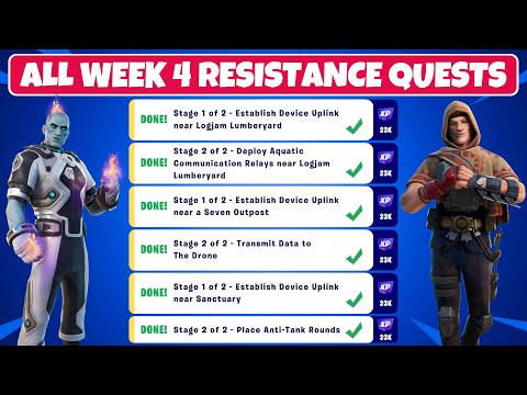 Complete Resistance: Week 4 Quests Challenges Guide - Fortnite Chapter 3 Season 2