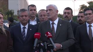 Müsavat Dervişoğlu ve Özgür Özel, Silivri'de açıklama yapıyor