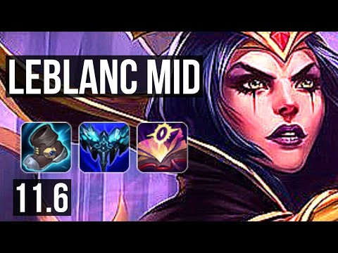 LEBLANC vs ZOE (MID) | Rank 3 LeBlanc, 8/1/4, Legendary | KR Challenger | v11.6