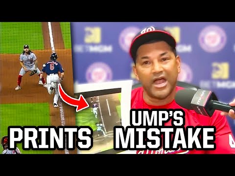 Davey Martinez prints photo of bad call, a breakdown