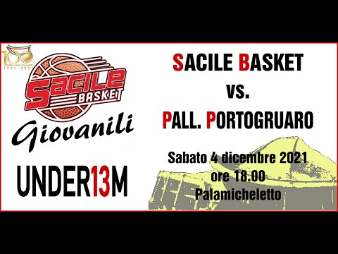 UNDER 13 - 4 dicembre 2021: Sacile Basket vs. Pall. Portogruaro - 3° giornata andata -1° tempo