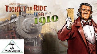 Ticket To Ride PS4 XBOX Console Gameplay on the 1910 Mega USA Map vs AI Quick Game