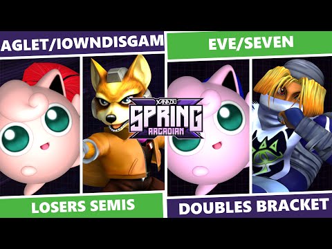 Spring Arcadian 2023: Losers Semis - Aglet/Iowndisgam Vs Eve/Seven SSBM Doubles