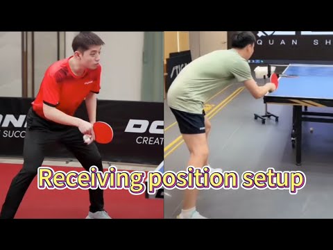 【table tennis】Two world champions demonstrate the receiving stance and footwork for you