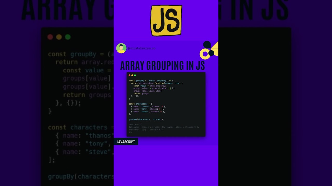 Javascript, Array Grouping #javascript #shorts