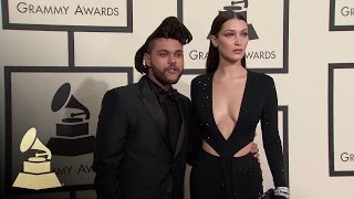 The Weeknd with Bella Hadid | Fashion Cam | 58th GRAMMYs