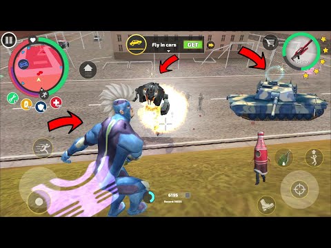 Rope Hero Vice Town (Rope Hero Fight Police Robot Car) Rope Hero Threw Bomb on Big Robot Car - HD
