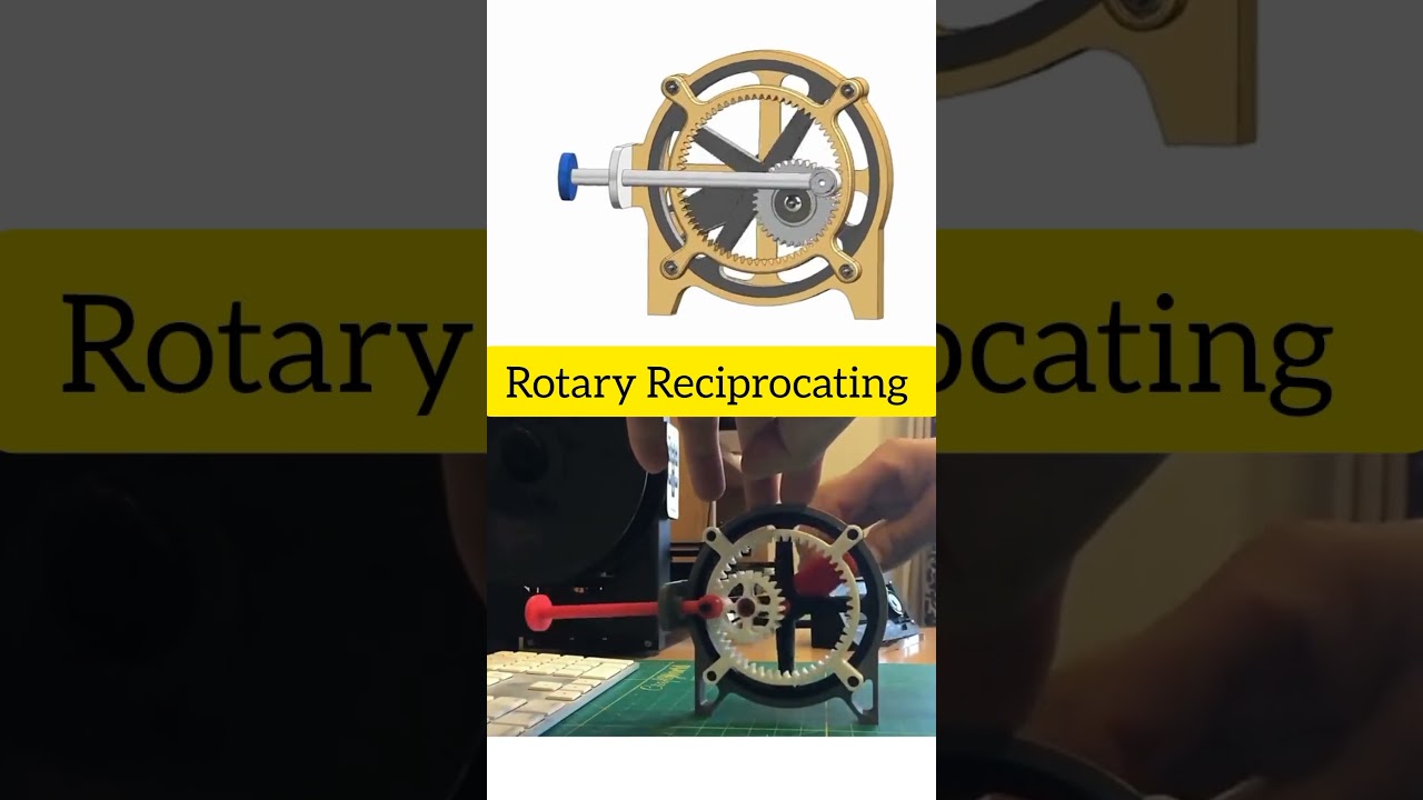Rotary Reciprocating!! | Mechanical Mechanism| #chairidesign #technology #engineering #3danimation