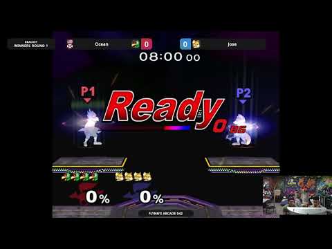 Flynn's Arcade 042 Winners Round 1 - Ocean (Falco) Vs. Jose (Fox) SSBU MELEE
