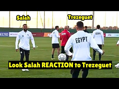 Mohamed Salah REACTION As he link-up with Mahmoud Trezeguet in TWO TOUCH training ahead Zimbabwe