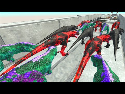 Race to get a run eat Pink PIG #5 - Animal Revolt Battle Simulator