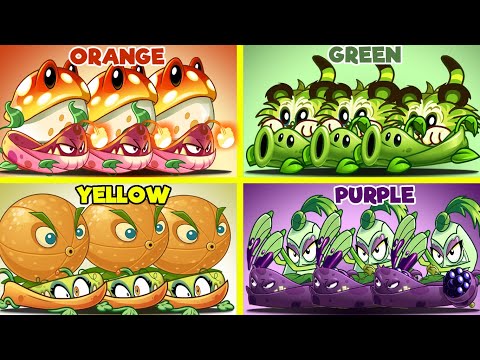 4 Color Team Plant+Vine Vs Team  Zombies-That Team Can Win?PvZ 2