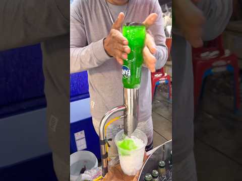 Green Soda Slushy in Thailand -Thai Street Food