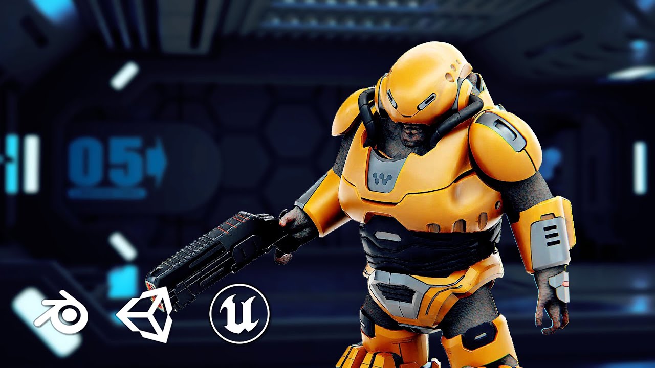 Alien Trooper X-6 Auto-Rig Pro Rigged For Mixamo Unreal Engine Unity 3D Model