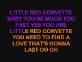 PRINCE -  LITTLE RED CORVETTE (KARAOKE VERSION & LYRICS & INSTRUMENTAL)