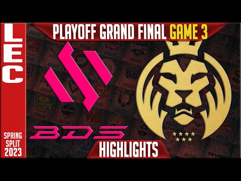 BDS vs MAD Highlights Game 3 | GRAND FINAL LEC Playoffs Spring 2023 | Team BDS vs MAD Lions G3