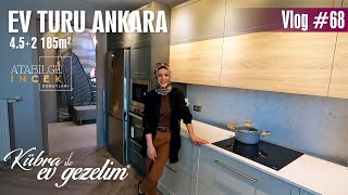 AMERİKAN MUTFAK LÜKS EV TURU ANKARA. GENİŞ SALON. 185m² 4.5+2  ÖRNEK D