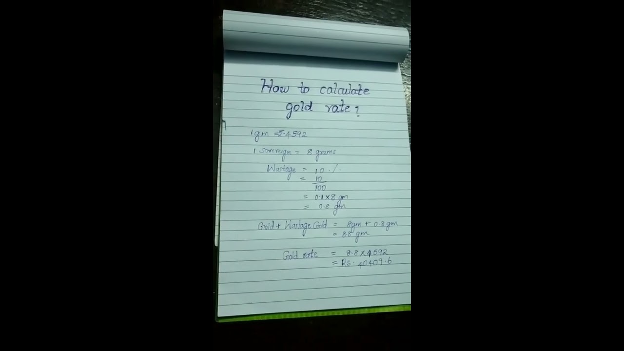 Watch video How to calculate gold rate Demo 💥Wastage and GST calculation 😇easy method💥 Now How to calculate gold rate Demo 💥Wastage and GST calculation 😇easy method💥