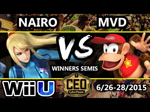 CEO 2015 - Nairo (Zero Suit Samus, Dark Pit) Vs. MVD (Diddy Kong) - Winners Semis - Smash Wii U