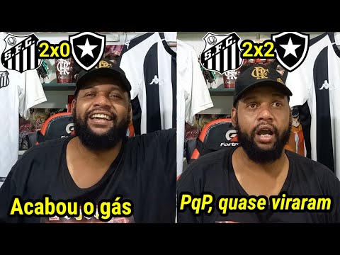 REACT SANTOS 2X2 BOTAFOGO l FINAL DE JOGO INSANO