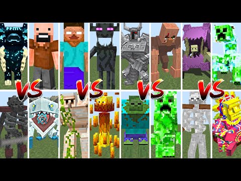 ALL MUTANT MOBS TOURNAMENT in Minecraft Mob Battle