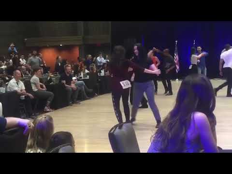 Rebecca Tasetano and Katia Gregoriants || Improvised West Coast Swing || All Star J&J Wild Wild West