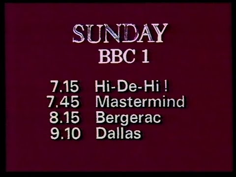 6 December 1981 BBC1 - The Two Ronnies, Sunday highlights & Flamingo Road