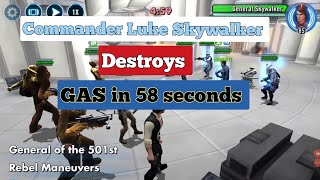SWGOH  - 5v5 GAS counter With CLS squad. Don't blink.