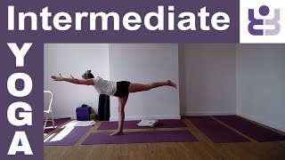 Intermediate Iyengar Yoga Class. 20 minute class with Warrior Poses.