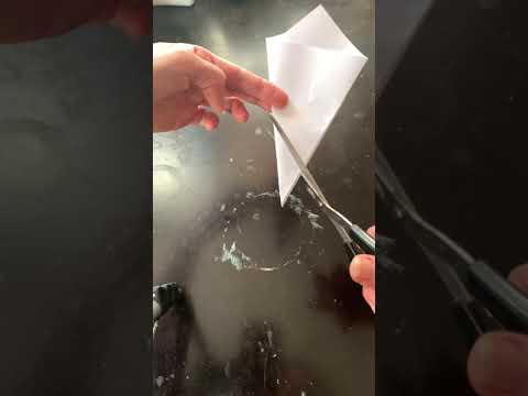 How to make a 5 pointed star with one cut