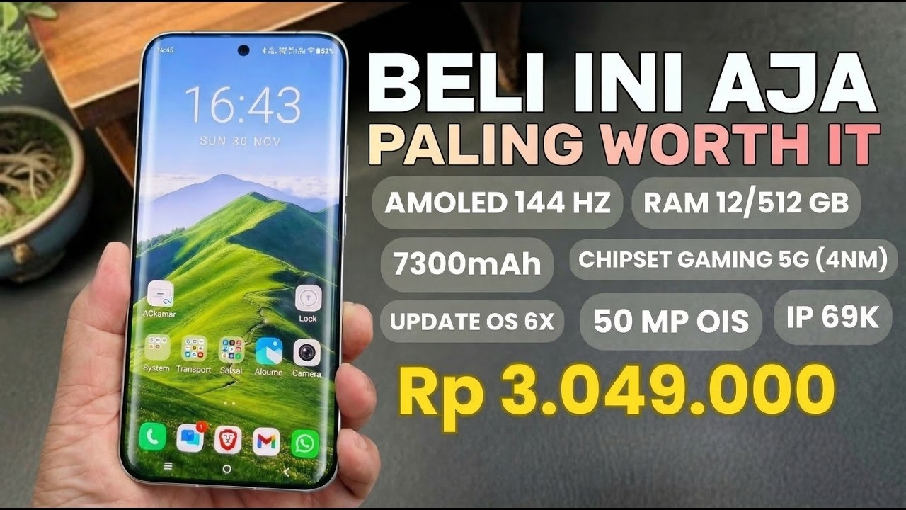 GAK ADA LAWANNYA‼️7300mAh, RAM 12/512 GB -  HP 3 JUTAAN TERBAIK DAN TERBARU BUAT LEBARAN